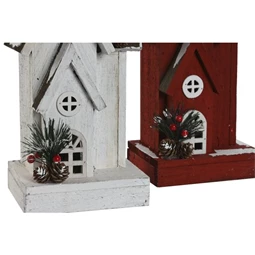 Dekoráció ház, LED-es 15x12x40 cm 2 féle