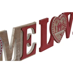 Dekoráció "Home" és "Love" felirat 40x1x12,5 cm 2 féle