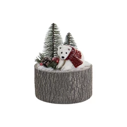 Dekoráció medvével 20x20x24 cm