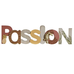 Dekoráció "Passion" felirat 44x4x12 cm