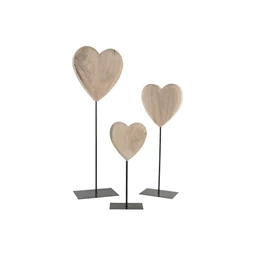 Dekoráció szett szívek 30x16x87 cm S/3