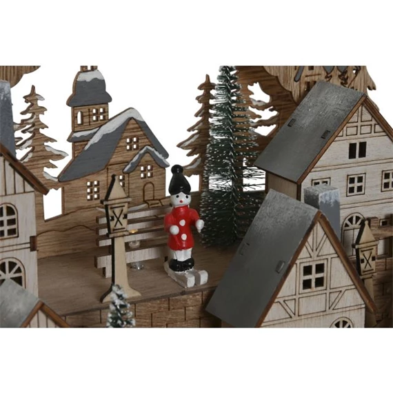 Dekoráció város, LED-es 30x14,3x20,5 cm