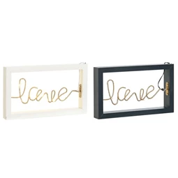 Dekoráció világító "LOVE" felirat 25x3,5x15 cm 2 féle