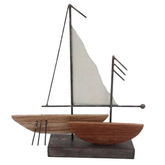 Dekoráció vitorlás 32x8x34 cm