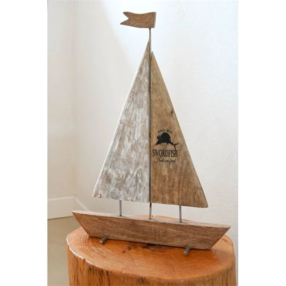 Dekoráció vitorlás 37,5x10x48 cm 2 féle