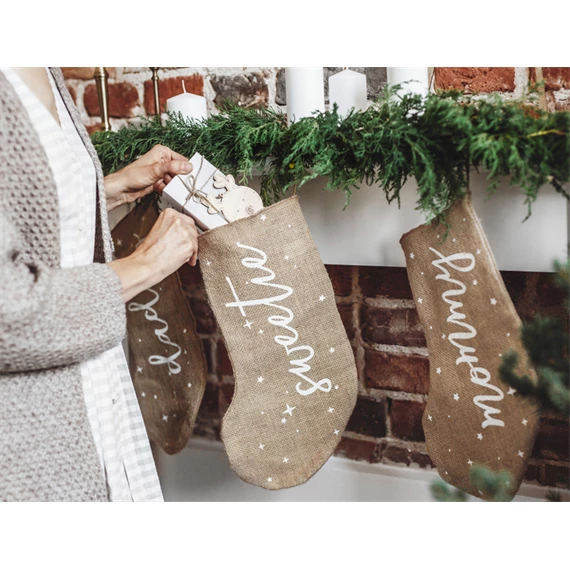 Dekorációs zokni mommy fehér 23x39,5 cm