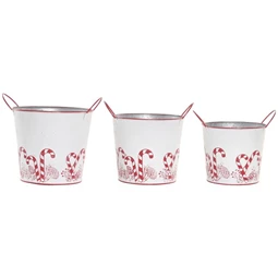 Doboz szett cukorpálca mintával 26x26x22,5 cm S/3