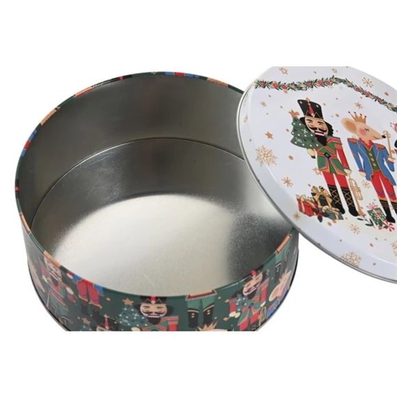 Doboz szett diótörő mintával 20x20x9 cm S/3