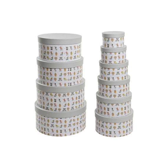 Doboz szett kerek 37,5x37,5x18 cm S/10