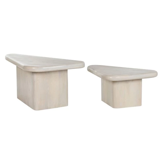 Dohányzóasztal szett háromszög alakú 85x60x47 cm S/2