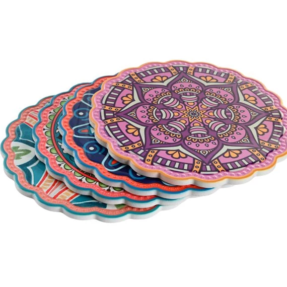 Edényalátét Mandala mintás 20x20x1 cm 4 féle