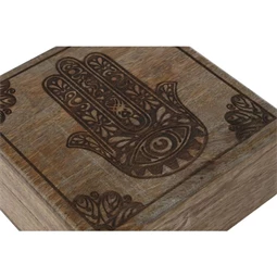 Ékszertartó szett hamsza mintás 18x18x9 cm S/2