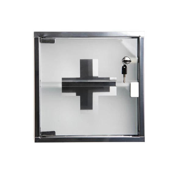 Elsősegély doboz tükörrel 30x12x30 cm