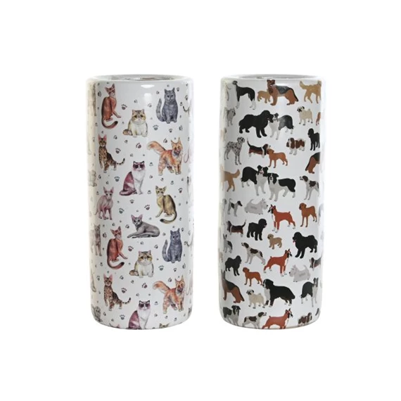 Esernyőtartó kutya és macska mintás 19x19x45 cm 2 féle
