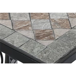 Étkezőasztal kovácsoltvas mozaik mintával 140x70x75,5 cm