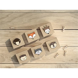 Fa csipeszek természetes fa 4 cm S/20