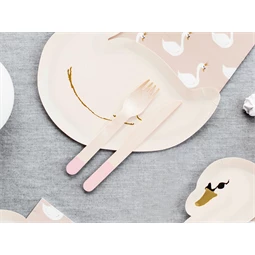 Fa evőeszköz világos rózsaszín 16 cm S/18