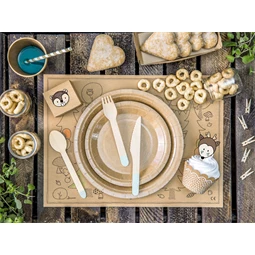 Fa evőeszköz világoskék 16 cm S/18