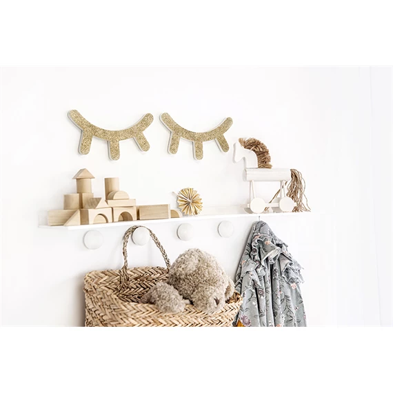 Fali dekoráció alvó szemek arany