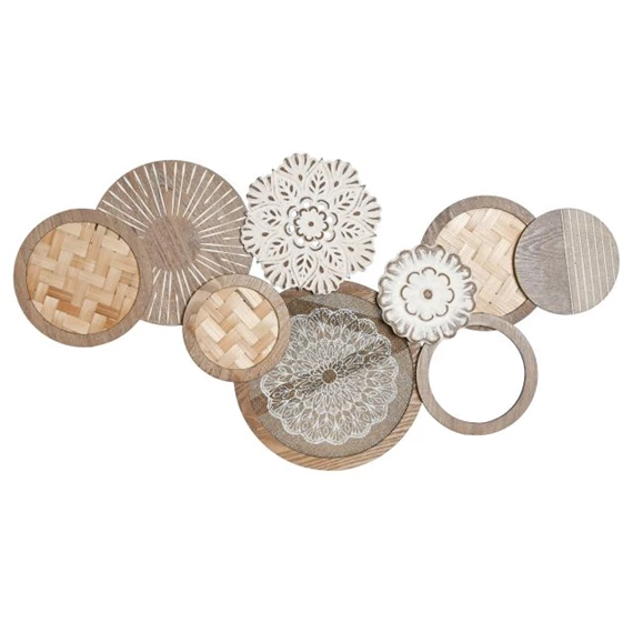 Fali dekoráció körök 84x4,5x44,5 cm