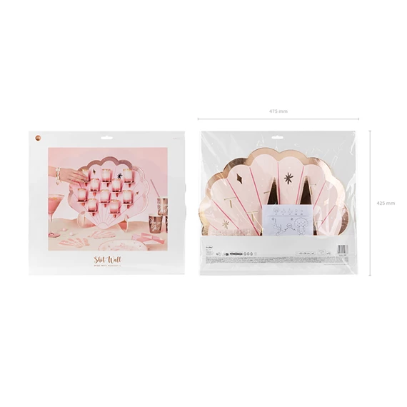 Falra szerelhető kagyló 43x38 cm rózsaszín