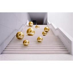 Felfújható tükörgömb, arany, kb. 120 cm