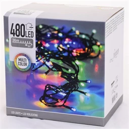 Fényfüzér adapterrel, 480 LED-es, kültéri-beltéri 36 m