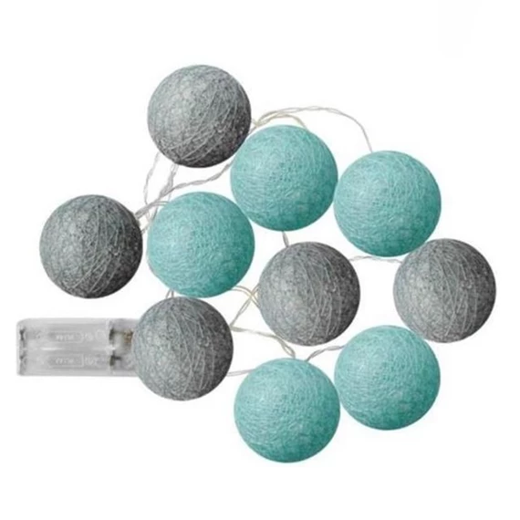 Fényfüzér gömbökkel 6x6x160 cm