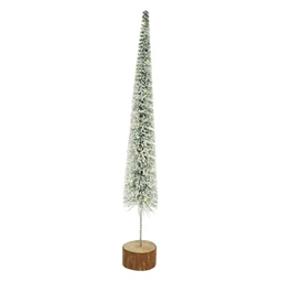 Fenyő fa talpon havas, LED-es 8,5×70 cm