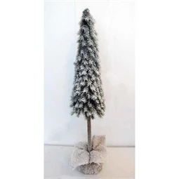 Fenyő törzses, zsákban, havas 78 cm