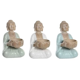 Figura Buddha gyertyatartó 9x9x14 cm 3 féle