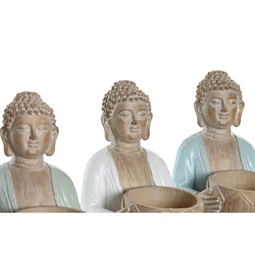Figura Buddha gyertyatartó 9x9x14 cm 3 féle