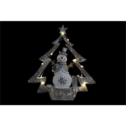 Figura LED-es fenyőfa 21,5x5x23,5 cm