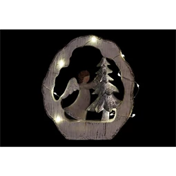 Figura LED-es angyal, mikulás 17x4,5x19 cm 2 féle