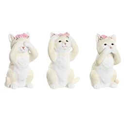 Figura macska 8,5x10x15 cm 3 féle