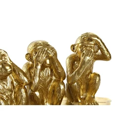 Figura majmok levélen 26x13x15,6 cm