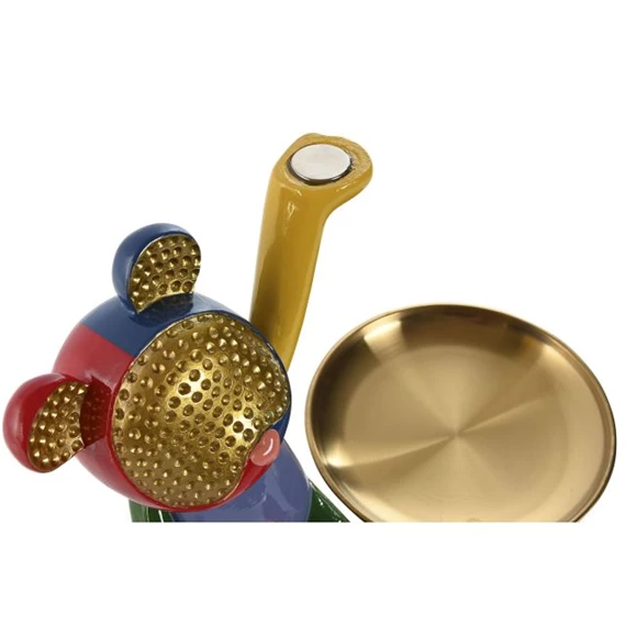 Figura medve tálcával 24,5x21,5x22 cm