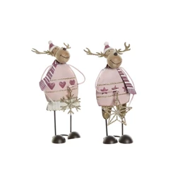 Figura rénszarvas 8,5x8,5x17,5 cm 2 féle