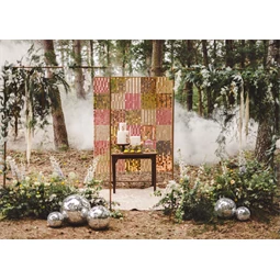 Flitter háttérpanel négyzet alakú arany színű 30x30 cm