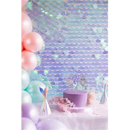 Flitter háttérpanel pikkely alakú világoslila 30x30 cm