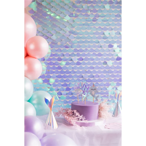 Flitter háttérpanel pikkely alakú világoslila 30x30 cm