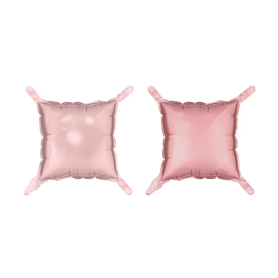 Fólia lufi függöny kétoldalas négyzet, poros rózsa, 35x35 cm S/4