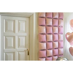 Fólia lufi függöny kétoldalas négyzet, poros rózsa, 35x35 cm S/4