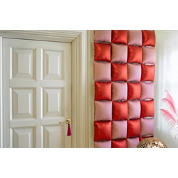 Fólia lufi függöny kétoldalas négyzet, rózsaszín-piros, 35x35 cm S/4