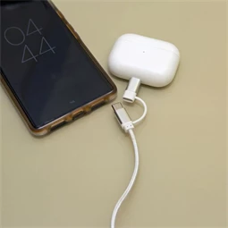 Fonott lightning és USB-C kábel, 2 in 1