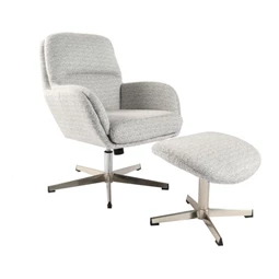 Forgószék szett lábtartóval 72x78x83 cm S/2