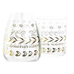 Fürdőszobai szett leveles 9x9x18 cm S/2