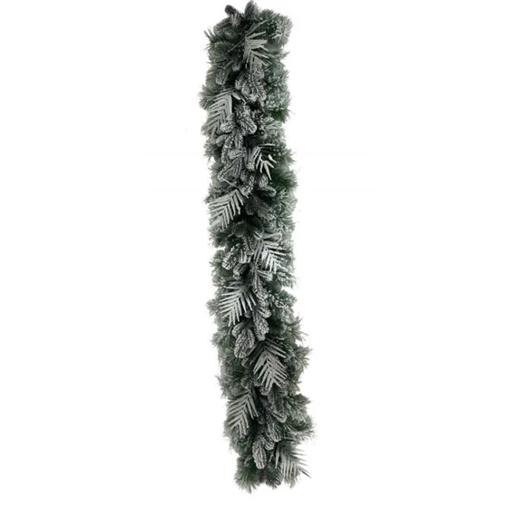 Girland fenyő, pálmalevelekkel, havas 100 cm