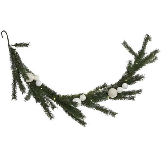 Girland havas, bogyós, 40 LED-es 14x7x150 cm