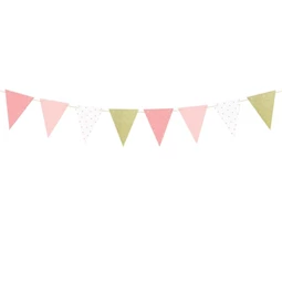 Girland papír 1,3 m arany,fehér,rózsaszín